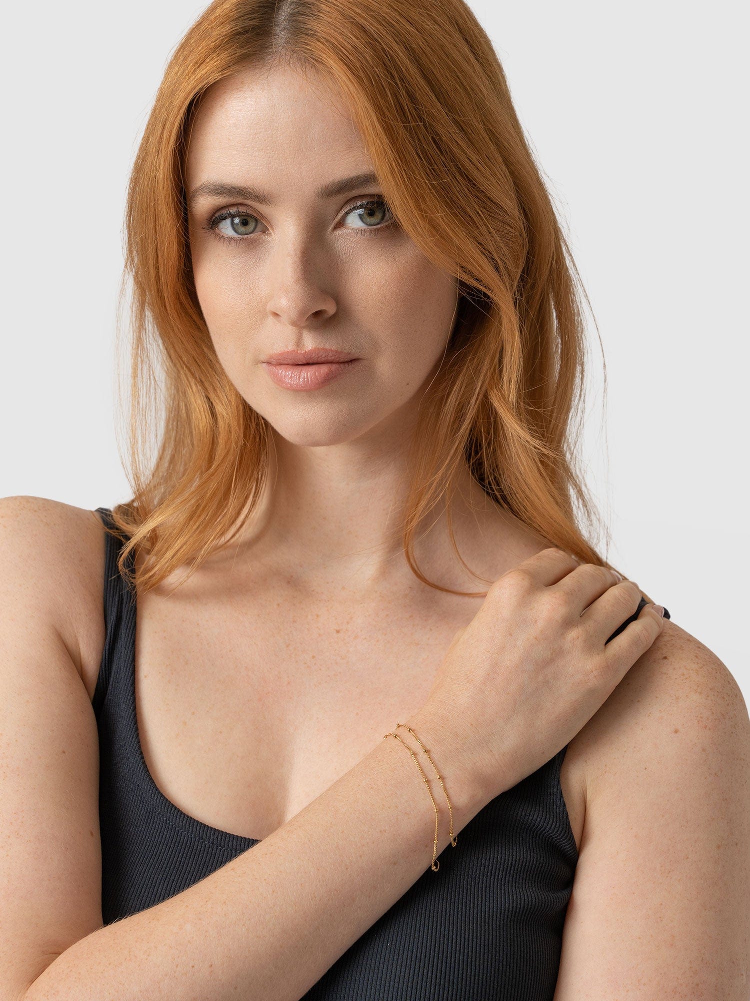 Double Ball Chain Bracelet Gold - Women's Jewellery | Saint + Sofia® USA